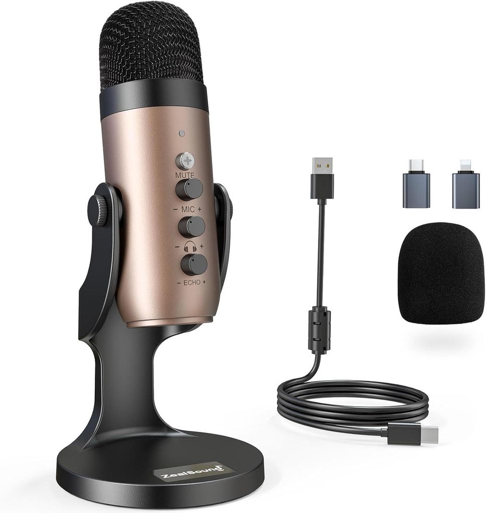 USB Kondensatormikrofon K66 für PC, Mac, iPhone, iPad, Produktbild 