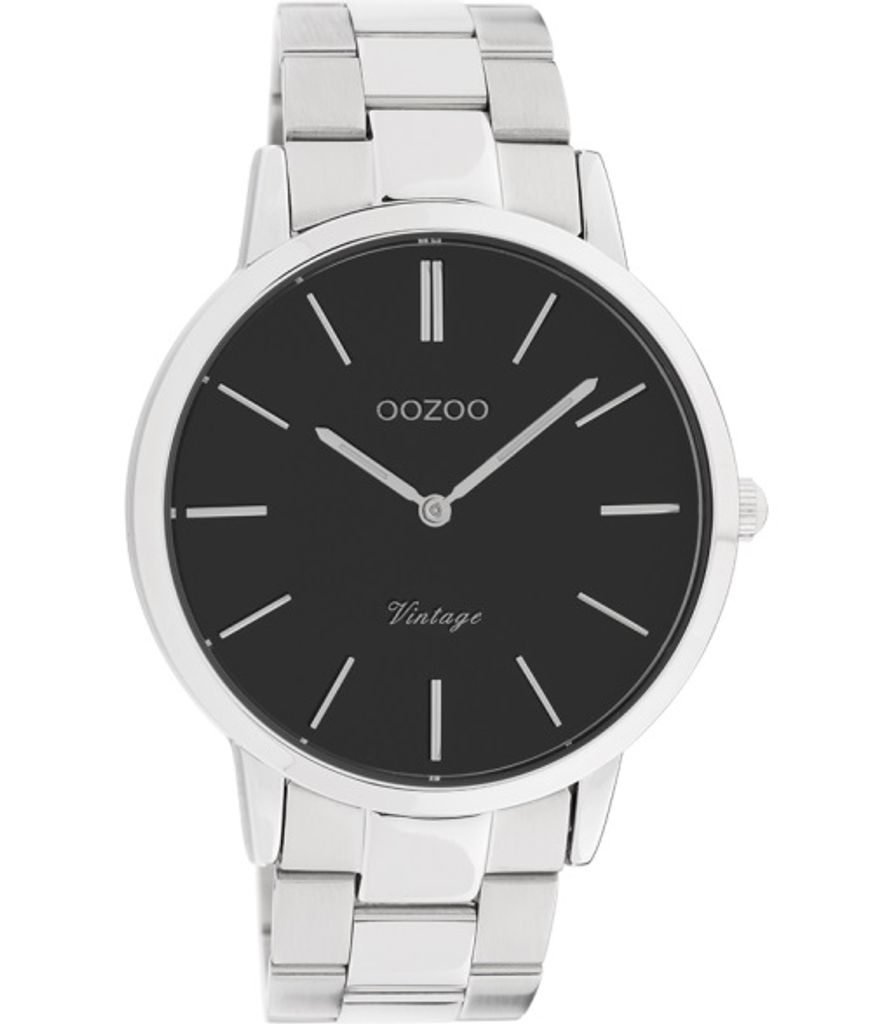 Oozoo Armbanduhr silber Edelstahl Vintage Series Herren Analog-Quarzuhr UOC20022