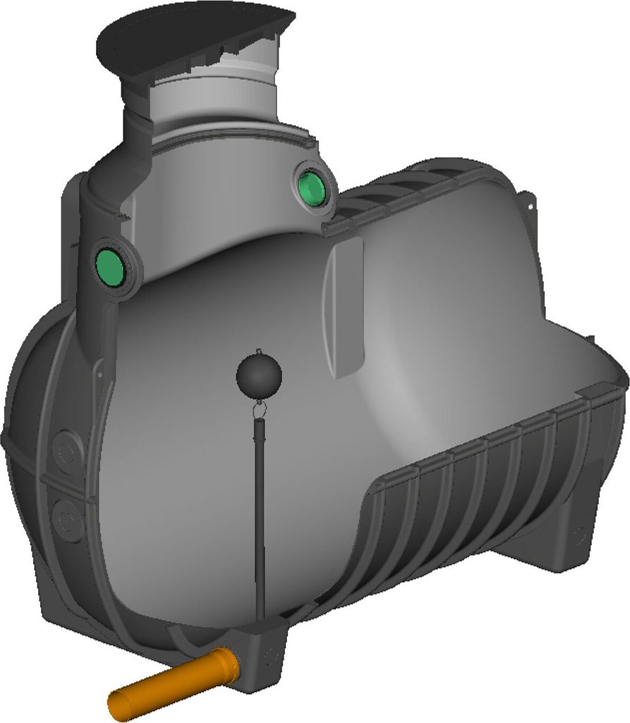 Retentionszisterne 2000 Liter AQUA-STORM gepr. Drossel 1"
