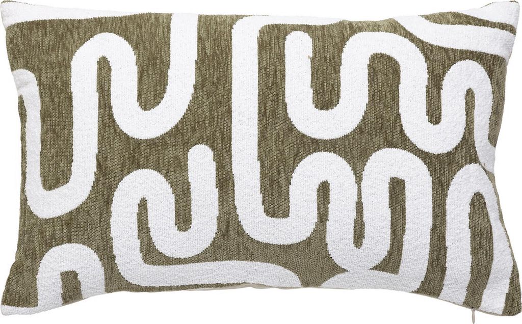 Kissenbezug jeni chenille khakigrün 50x30cm - Atmosphera créateur d'intérieur