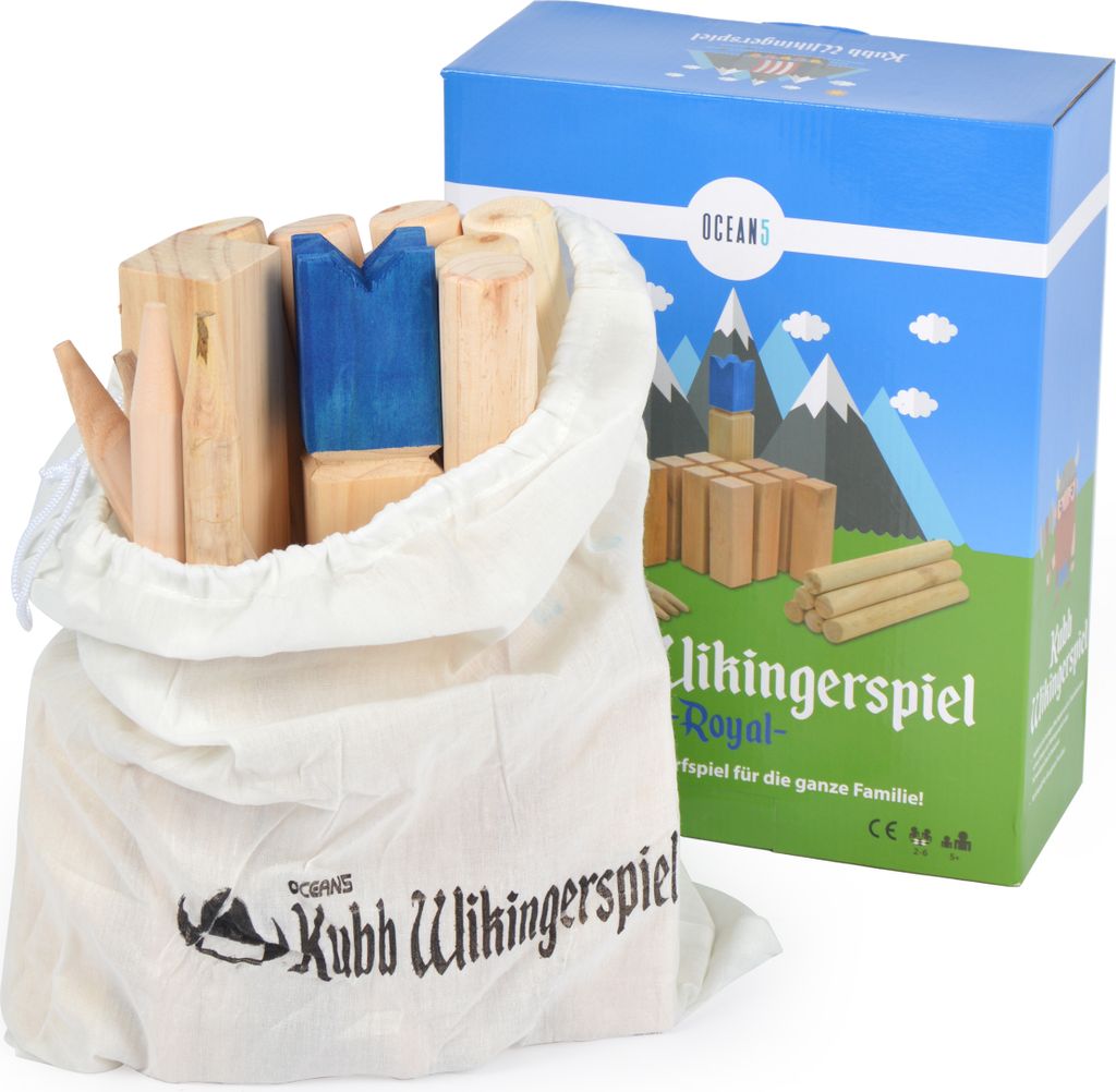 Ocean 5 Kubb - Oryginalna gra Wikingów | Drewniana gra Zdjęcie produktu 3