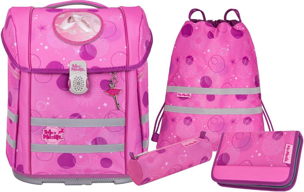 McNeill Schulranzen Ergo Perfecto Schoolbag Set 5-teilig Pinky rosa
