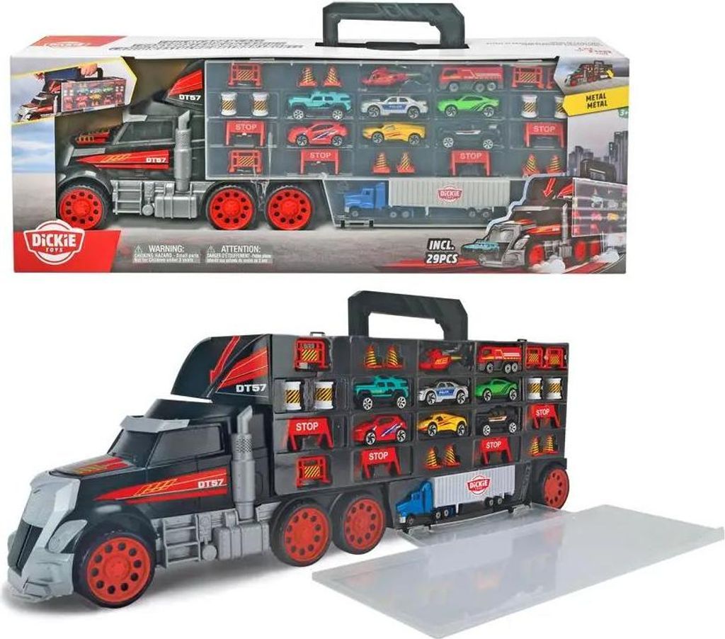 Nákladné auto a kufor 2v1 + osobné autá Obrázok produktu 