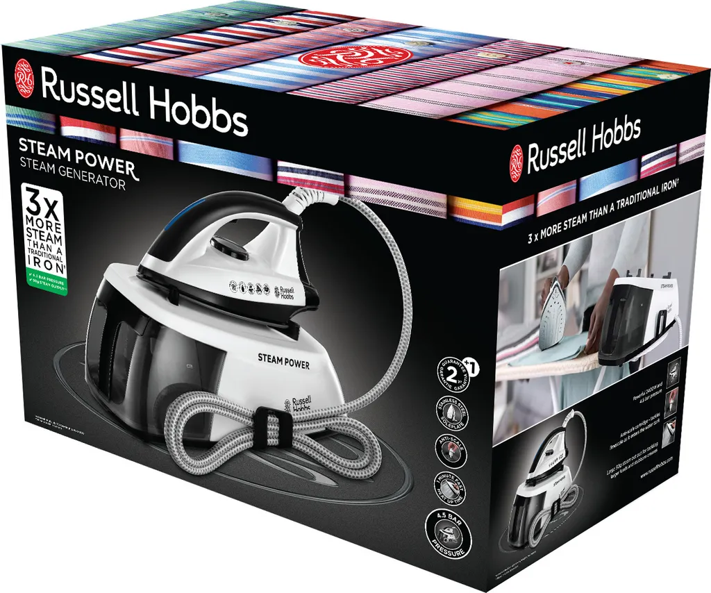 Centrale vapeur anti-faux plis Russell Hobbs 24420-56 réservoir 1,3 litre