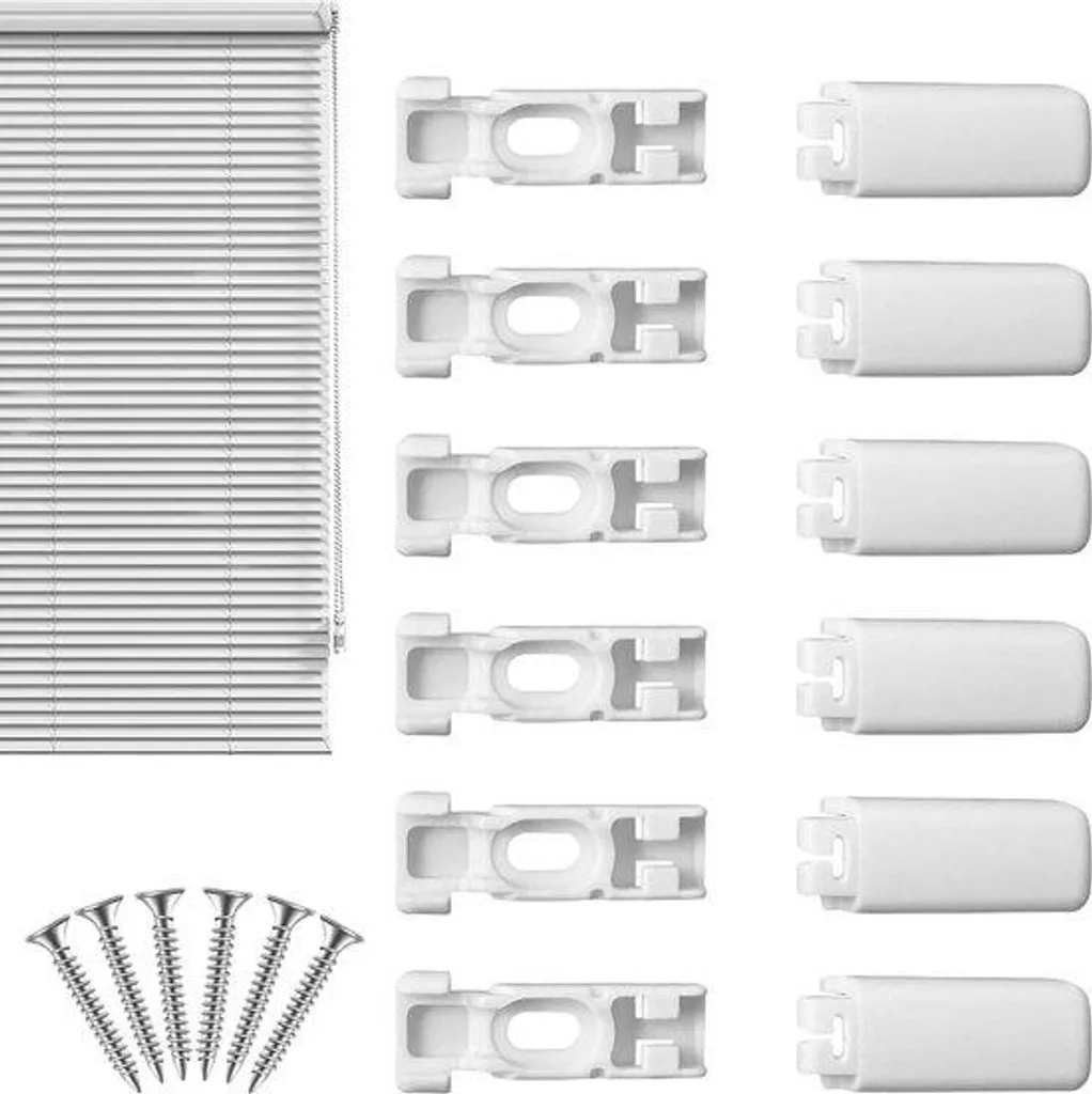 Kit fixation store plissé : 6 pièces pour stores sur lames Stick & Fix