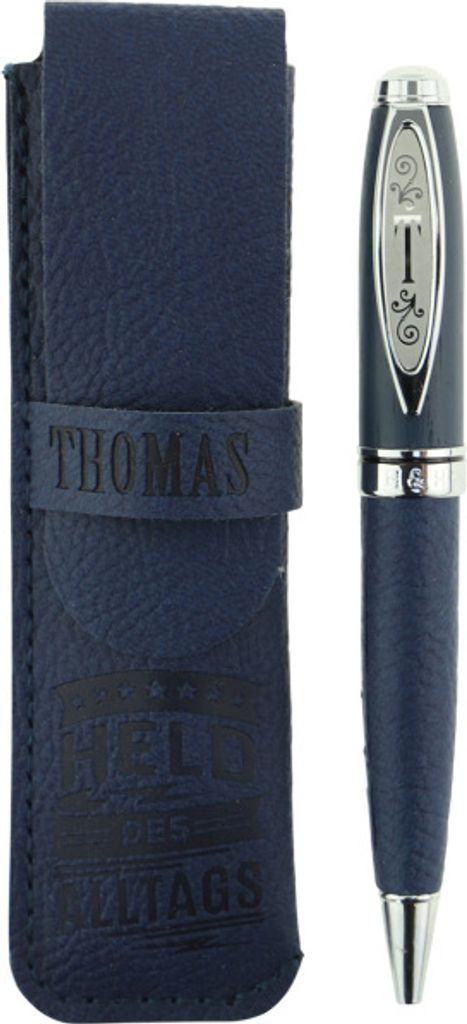 History & Heraldry Bamboo Persönlicher und individueller Kuli Kugelschreiber Stift mit Namen und Spruch Personalisiertes Etui Monogramm-Design per...