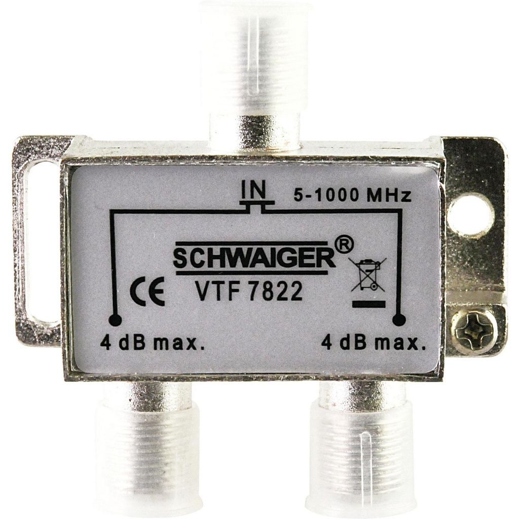 Schwaiger VTF7822 531, Rozdzielacz kabli, 5 - 862 MHz, Zdjęcie produktu 