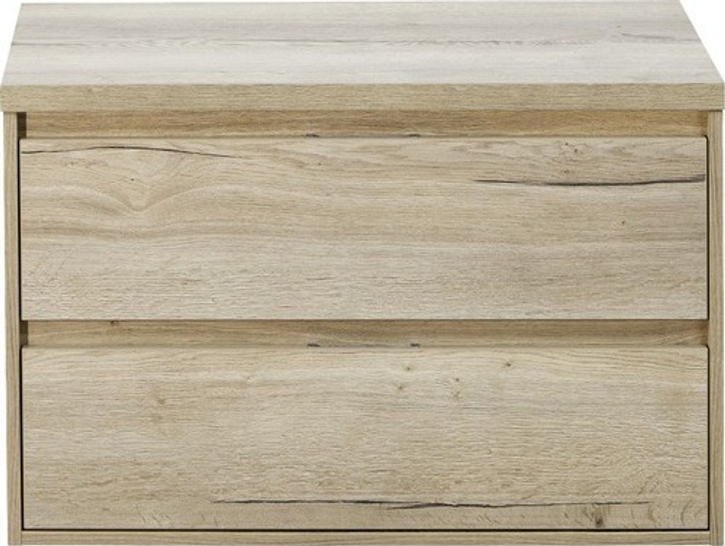 Waschtischunterschrank Porto 90 cm mit Waschtischplatte Eiche natur