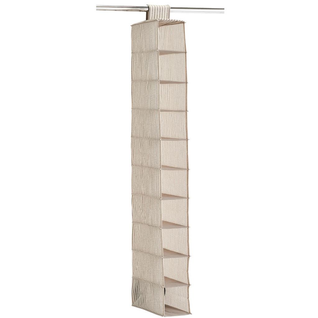 Zeller Hänge-Aufbewahrung "Stripes", beige, Vlies, verschiedene Varianten Größe: 10 Fächer