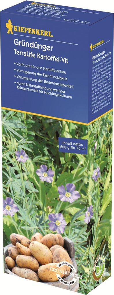 Terra Life Kartoffel-Vit | 0,5kg für 75 m² | Gute Beschattung und Bodendurchwurzelung | Gründünger
