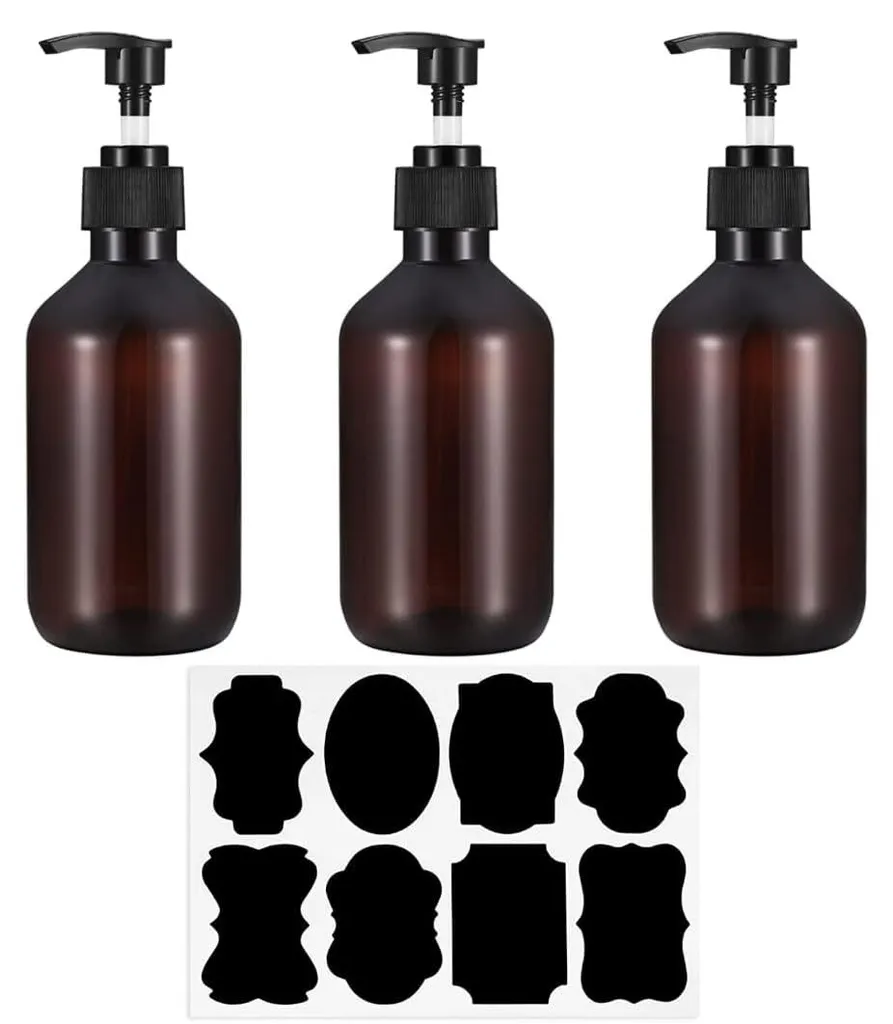 Distributeur de Savon Mural ou Posé : 3 Bouteilles de Recharge de 300ml