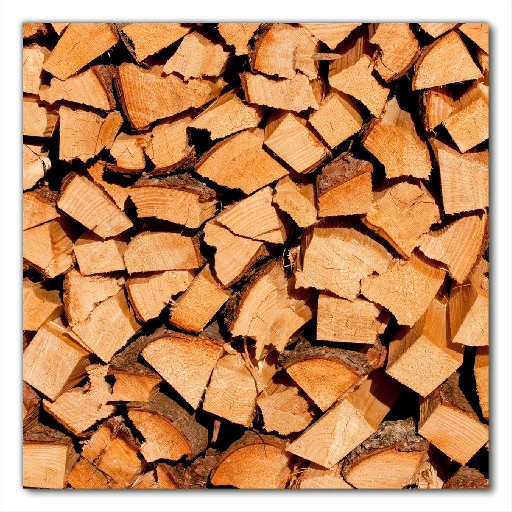 Wallario selbstklebende Möbelfolie/ Tischdecke für Innen und Außen, Größe: 70 x 70 cm - Holzstapel gehackt - Holzscheite für den Kamin