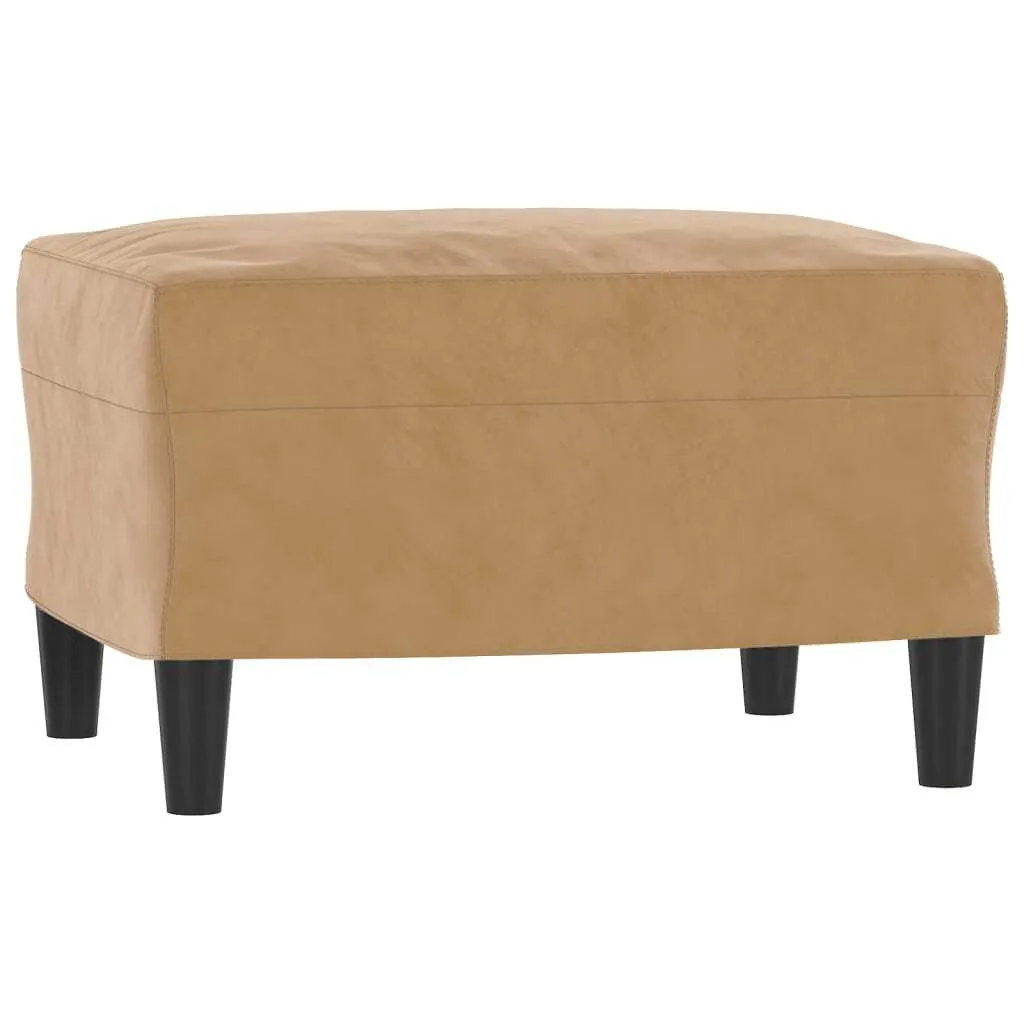 SYFAX™ Poggiapiedi Marrone 60x50x41 cm in Velluto