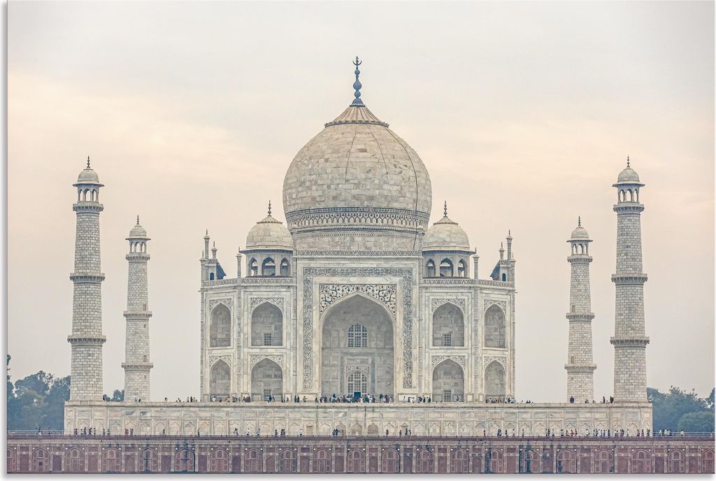 ARTland Wandbild Alu für Innen & Outdoor Taj Mahal Größe: 60x40 cm