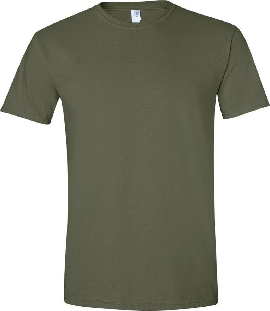 Gildan Soft-Style Herren T-Shirt, Kurzarm, Rundhalsausschnitt BC484 (XL) (Militärgrün)