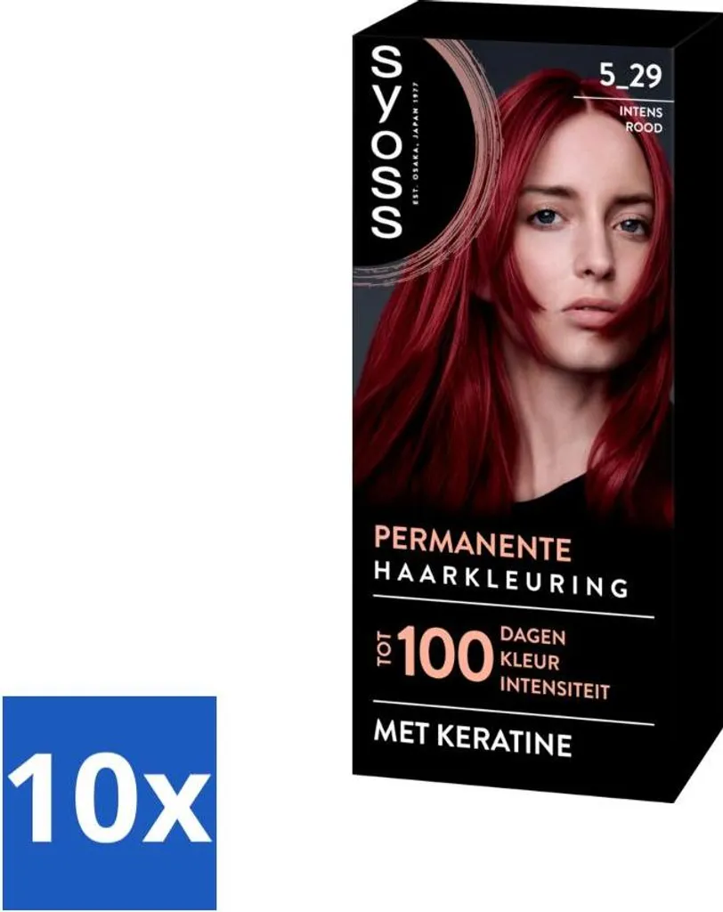Syoss Coloration 5-29 Rouge Intense - Teinture Cheveux Anti-Casse x10