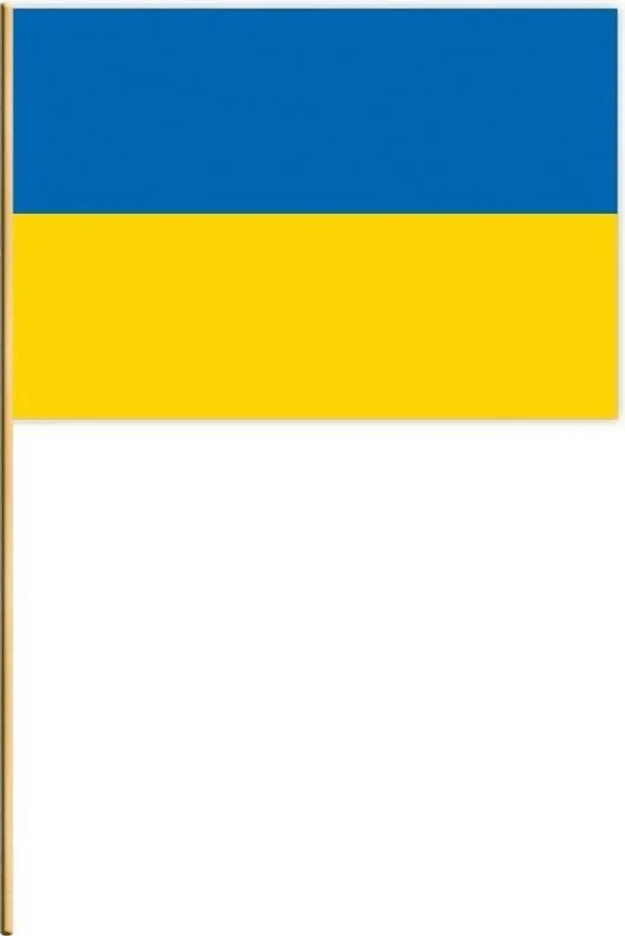 Drapeaux nationaux ukrainiens bleu et jaune, lot de 20 pièces en polyester
