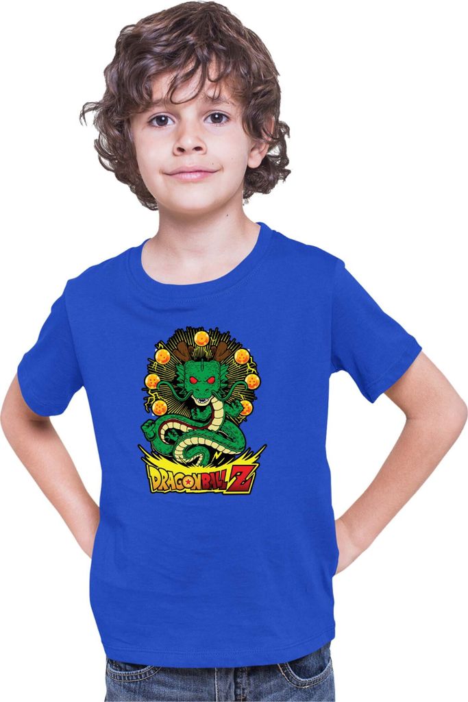 Kinder T-Shirt Dragon Anime Manga Ball Z Shenron 03, 9-11 Jahr - 140 / Blau