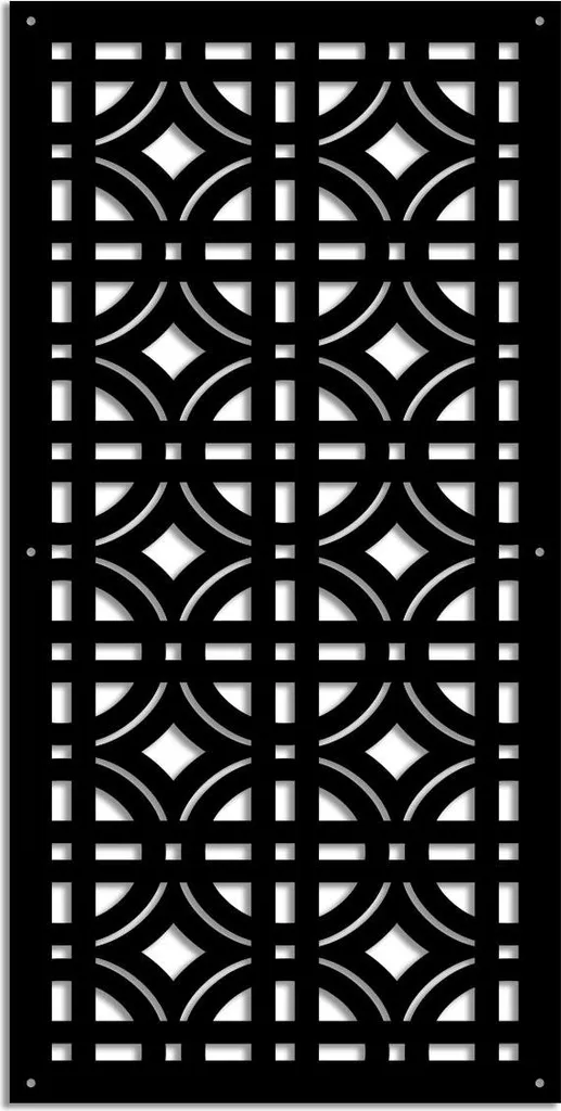 Divisorio BELLATOR Nero 47x94 in PVC | Pannello Decorativo Design