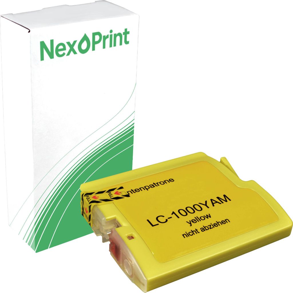 NexoPrint LC-1000Y LC-970Y Universal yellow Druckerpatronen kompatibel zu Brother DCP-157 C MFC-235 C MFC-260 C ca. 1340 Seiten
