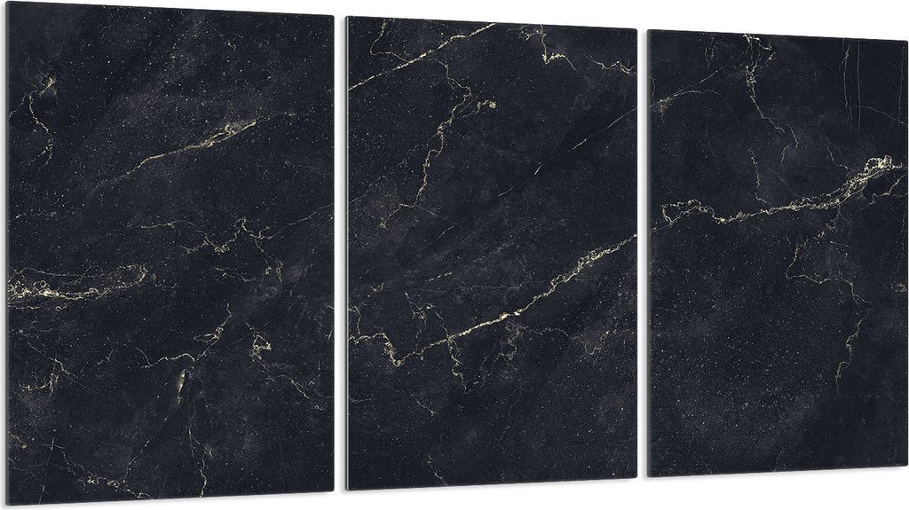 Herdabdeckplatten 3 teilig 30x52 Glaskeramikkochfeld Abdeckung Glas, Marmor Schwarz