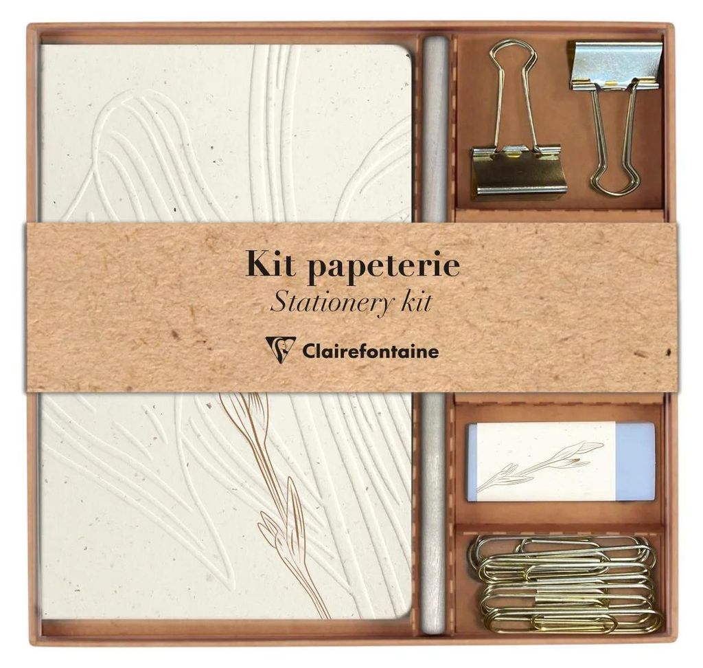 Clairefontaine 3x Briefpapier Set 11x17 cm 32 Blatt liniert Bleistift 813074C