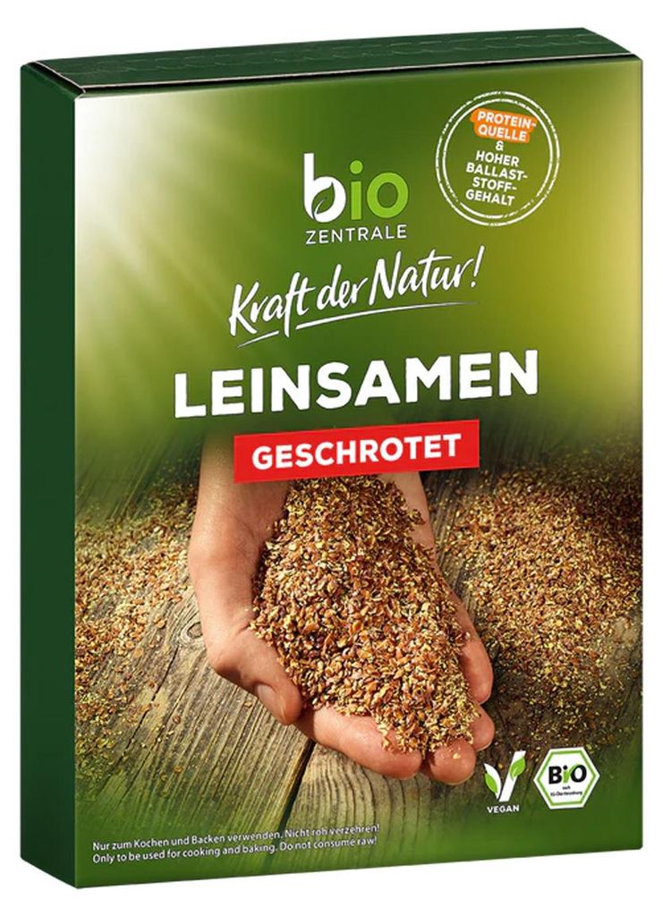 Leinsamen geschrotet ballaststoffreich mild nussig fein Produktbild 