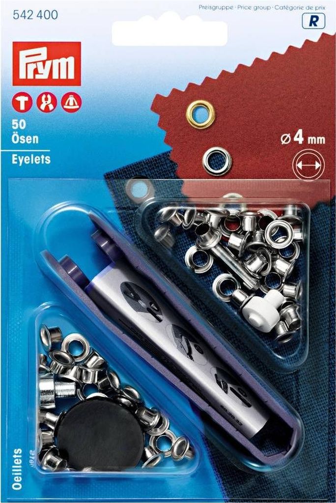 Przelotki + odbojniki, 4 mm, srebrne Zdjęcie produktu 