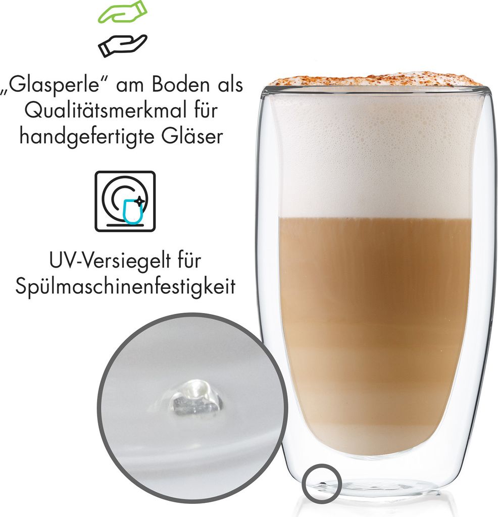 Glaswerk Latte Macchiato Gläser Doppelwandig, Gläser Set Produktbild 6
