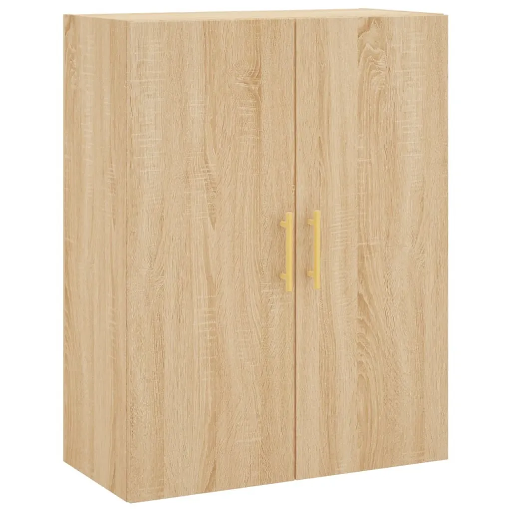 Armadietto Sospeso Rovere Sonoma 69,5x34x90 | Montaggio Rapido DIY