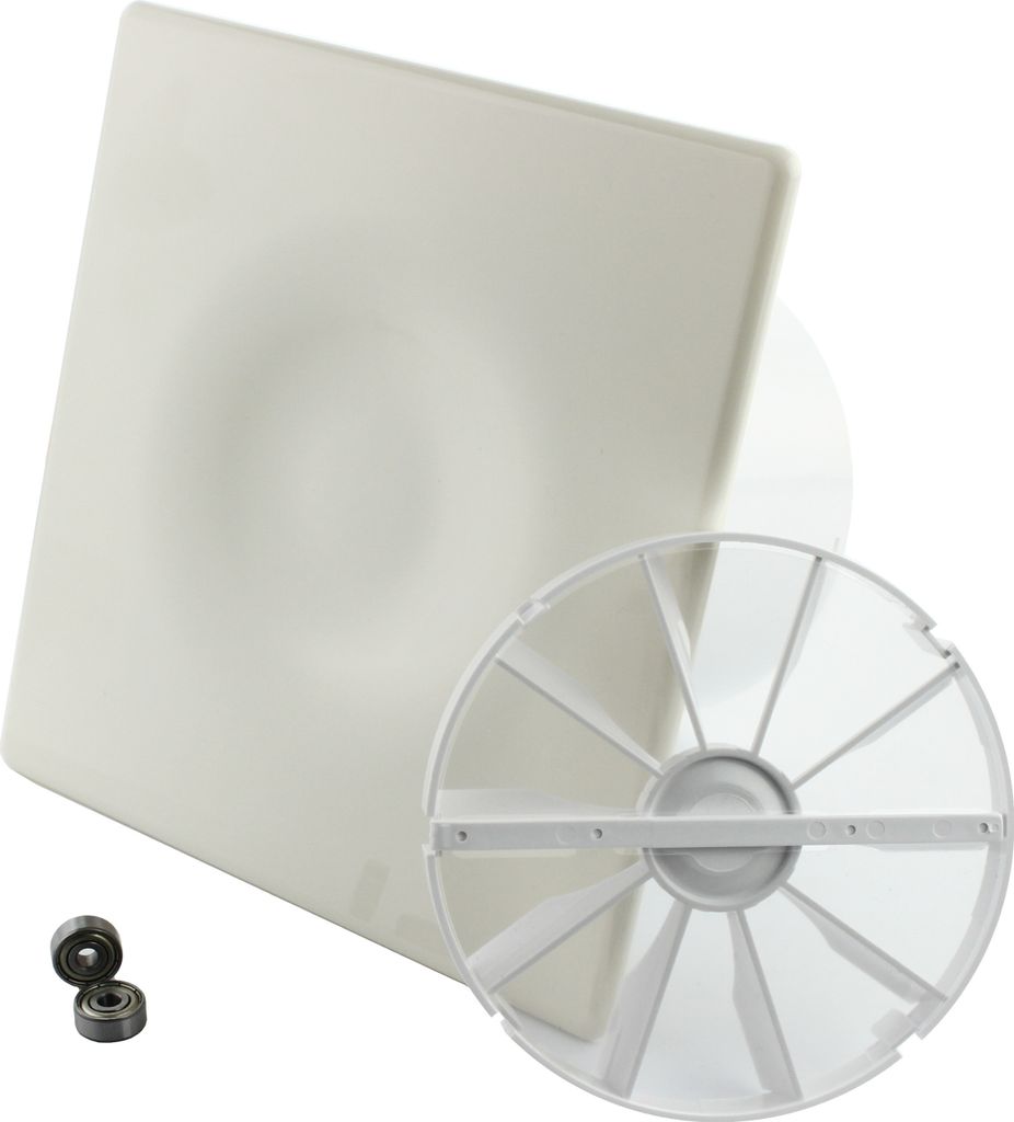 Wohnraumlüfter Lüfter Deckenlüfter Ventilator Badventilator Badlüfter Kugellager Rückstauklappe Ø 100 mm Drehzahlgesteuert Creme weiß