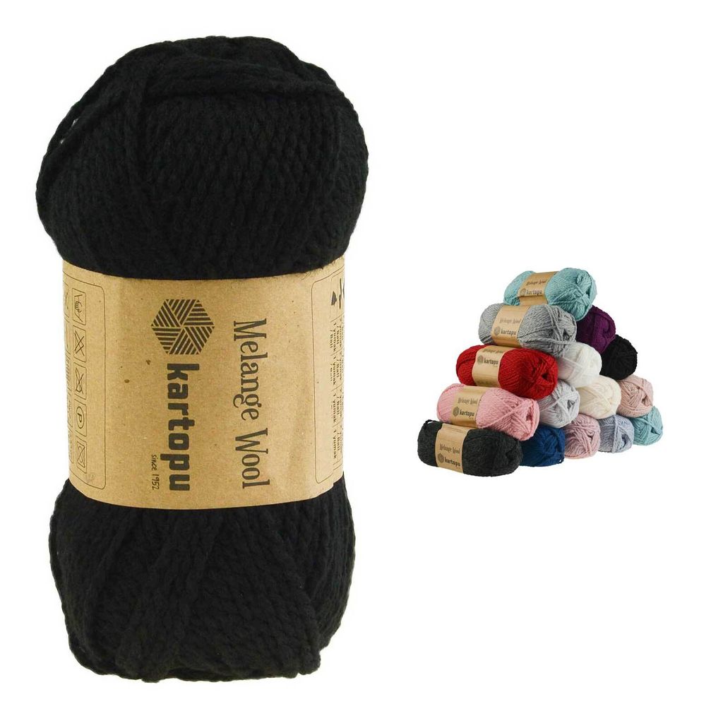 100g Strickgarn Melange Wool Strick-Wolle Garn Häkelgarn Wolle Farbwahl