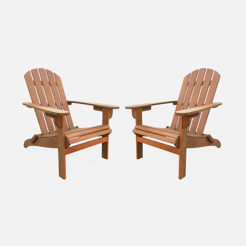 2er Set Gartensessel aus Holz Adirondack Kaufland.de