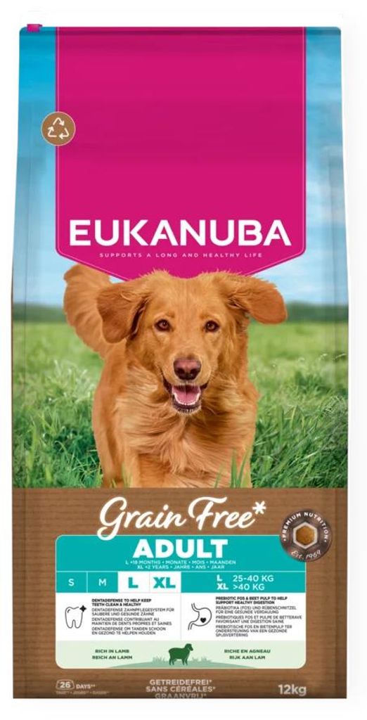 EUKANUBA Grain Free Adult z Jagnięciną 12kg Sucha Karma Dla Zdjęcie produktu 