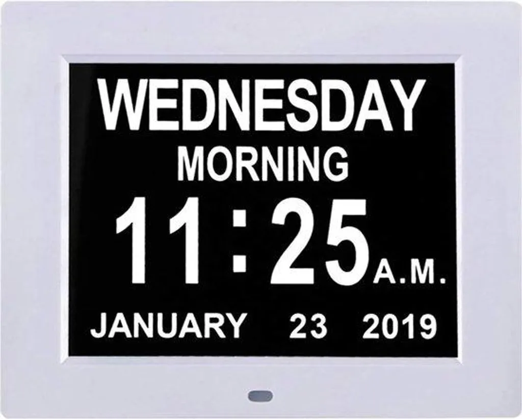 Horloge de poignet digitale pour seniors et patients Alzheimer Noir