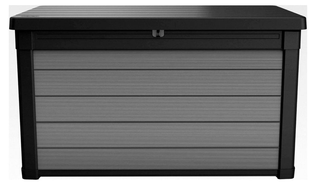Keter Premier Box Kissenbox, XL Gartenbox, Outdoor Auflagenbox, Sitztruhe, regensicher (380 Liter)