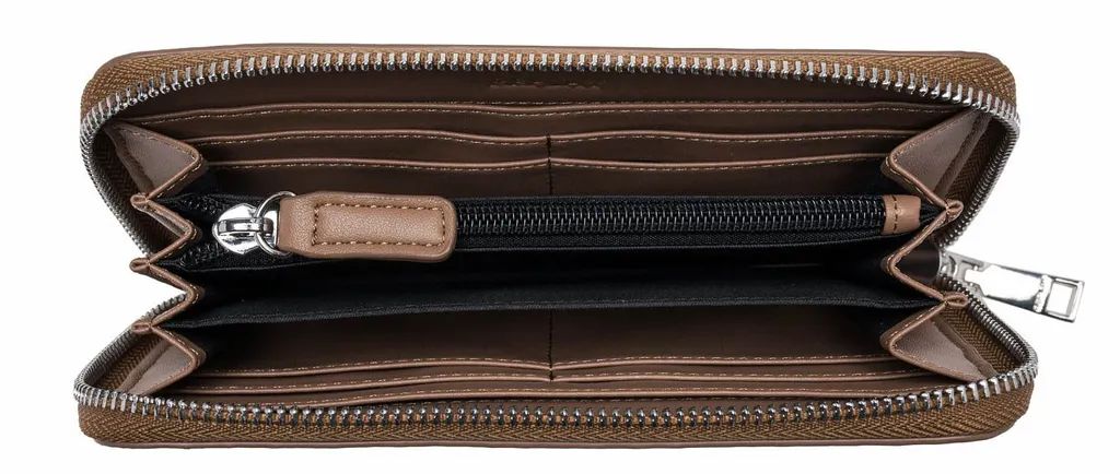 Portefeuille REPLAY Zip Around Wallet en Beige avec Multi-Rangements - 2