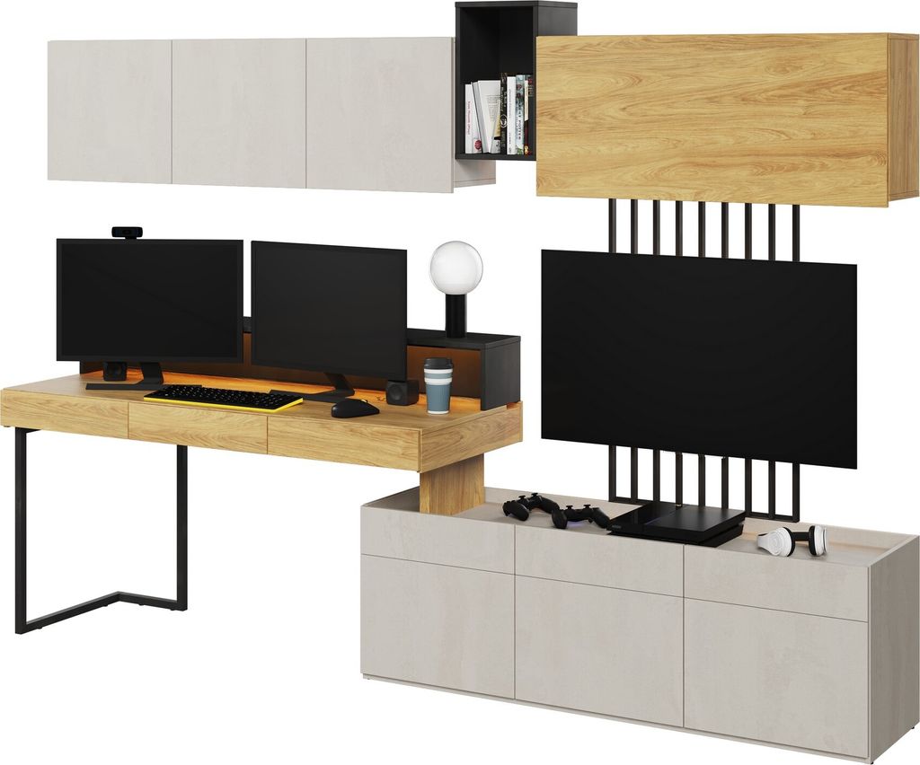 Furniture24 Wohnwand TEEN FLEX SET-01 für Jugendzimmer Produktbild 