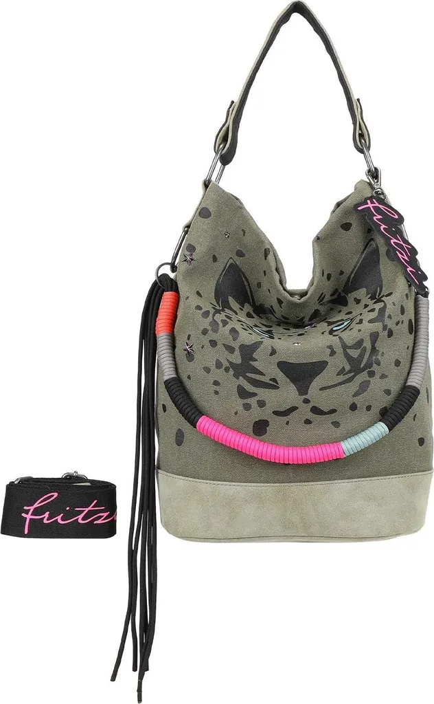 Sac hobo Olga idéal pour le quotidien en ville coloris olive foncé