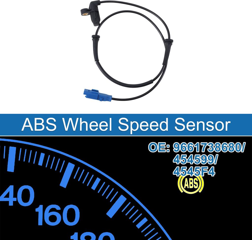 ABS Raddrehzahlsensor Vorne Links Rechts ABS Sensor Antiblockiersystem Sensor Nr.9661738680/454599/4545F4 für Peugeot 206 1998-2004