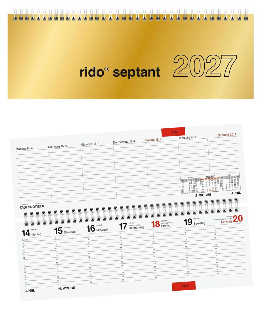 rido/idé 7036121917 Querterminbuch Mod. septant 2027 Produktbild 