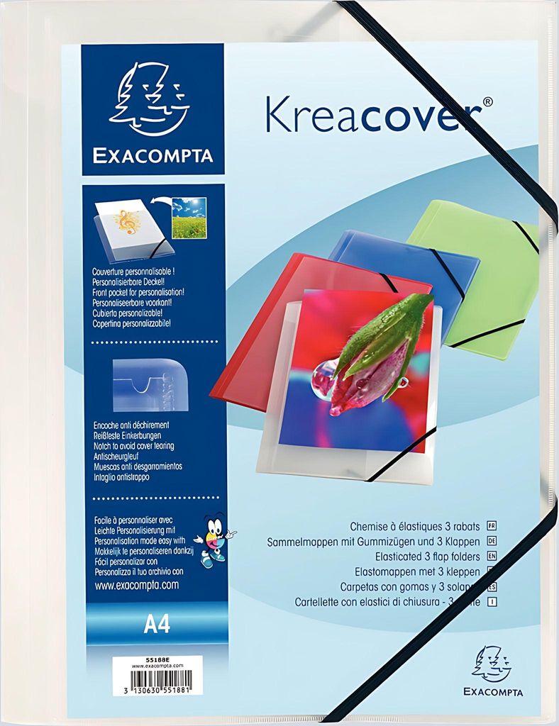 EXACOMPTA 55188E EXACOMPTA Eckspannermappe Kreacover, DIN Image du produit 