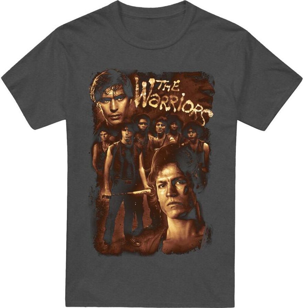 The Warriors - "9 Warriors" T-Shirt für Herren/Damen Uni TV15262 (XXL) (Holzkohle)