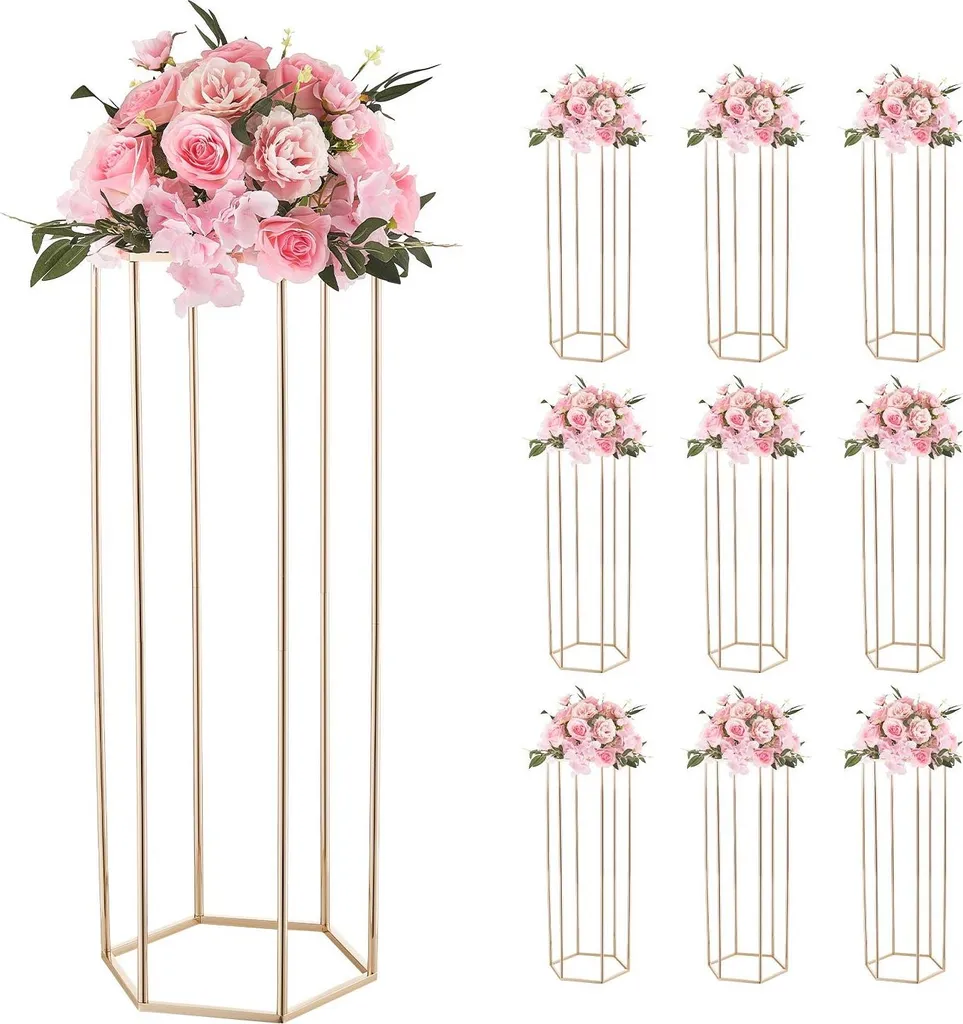 Décoration de Table de Mariage - 10 Colonnes pour Centres de Fleurs 80cm