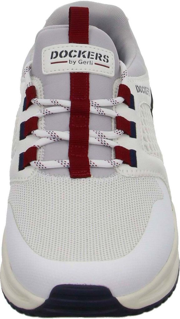 DOCKERS Herren Zane Sneaker In Weiß/Natur/Schwarz - Retro Design Mit Komfort