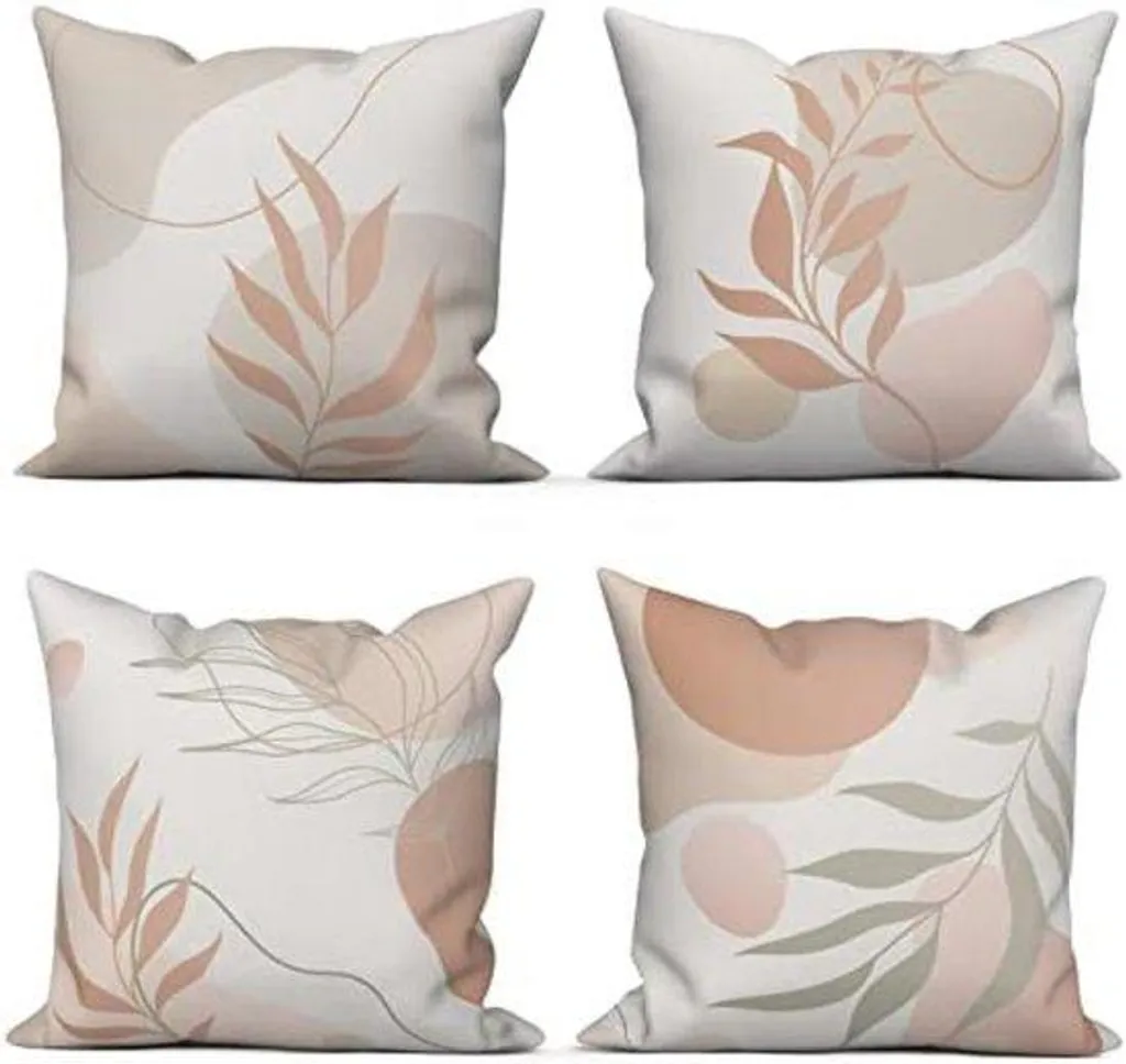 Housses de coussin 40x40 cm faciles à laver, design abstrait gris