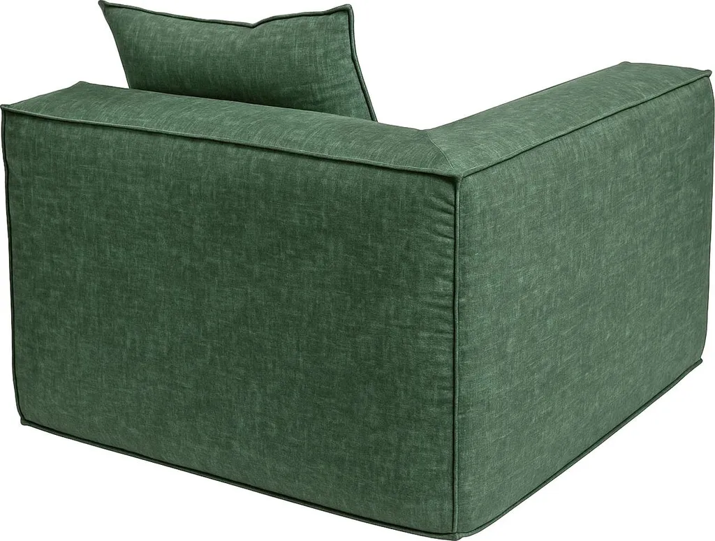 Canapé modulable 2 places vert idéal pour optimiser un petit salon - 13
