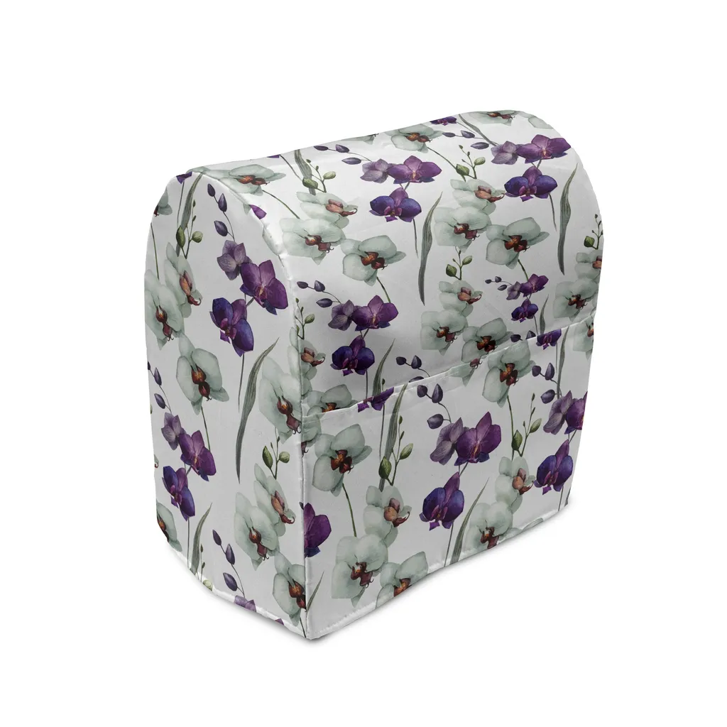 Couvercle de Mixeur Lavable Wild Orchid Bloom avec Poches Latérales 36cm