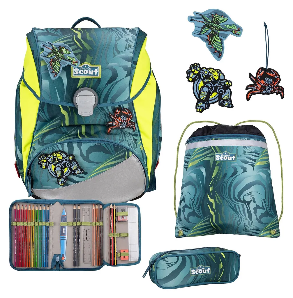 Cartable enfant Scout Alpha Set 4 pièces Action pour l'école primaire
