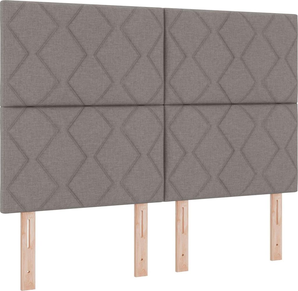 vidaXL LED Kopfteil Taupe 160 cm Stoff